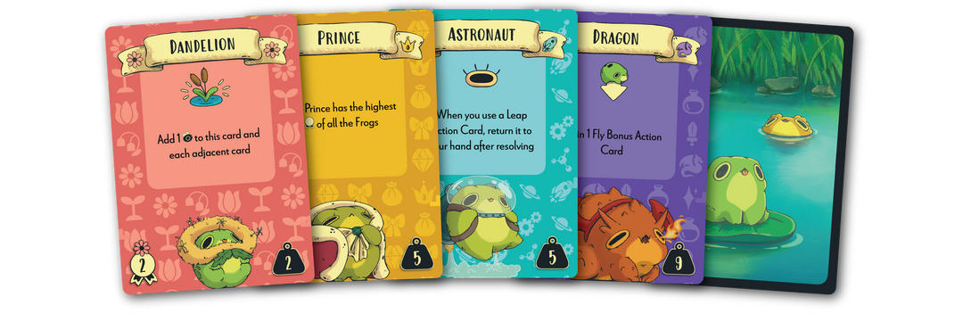 examples of cards used in top frog 