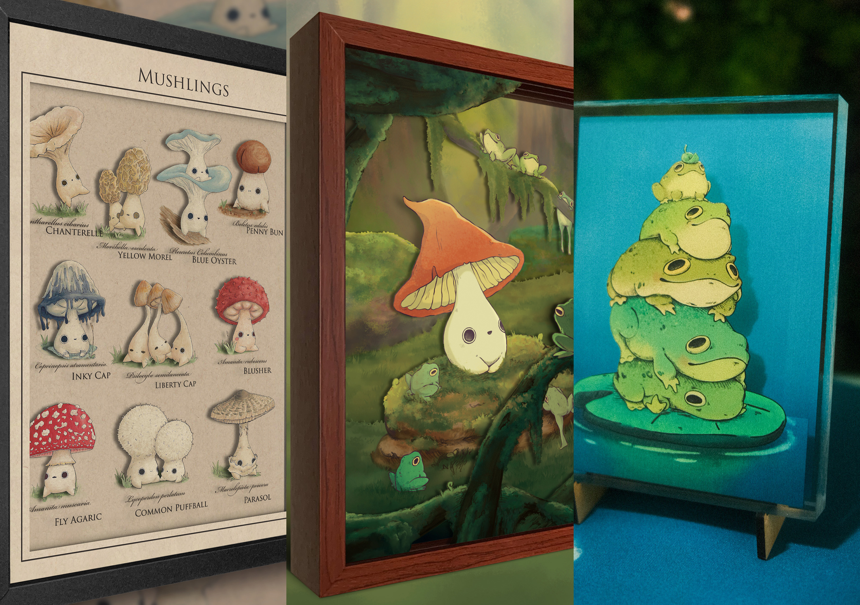 compilation of abi toads x artovision shadowboxes