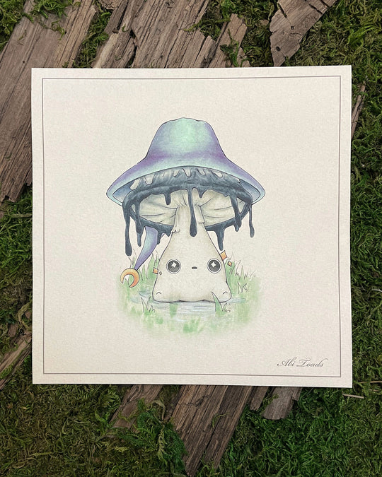 print of inky cap mushroom wizard
