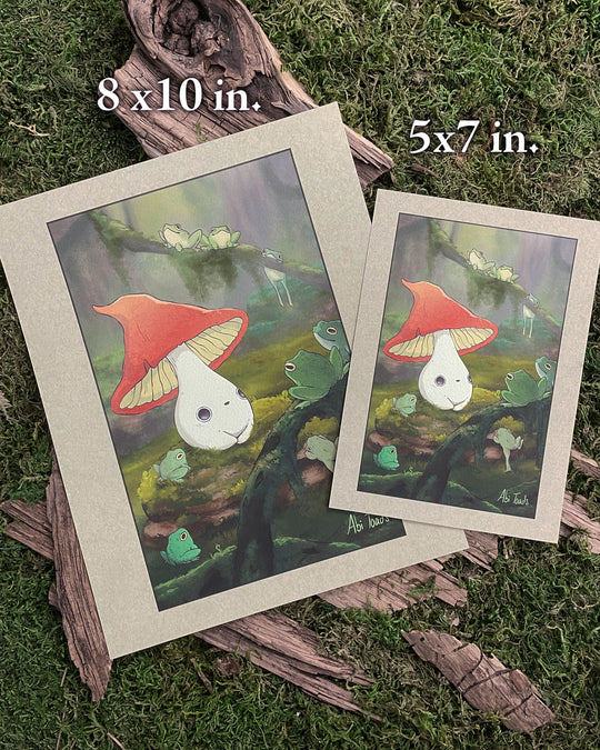 size reference of two prints in this collection