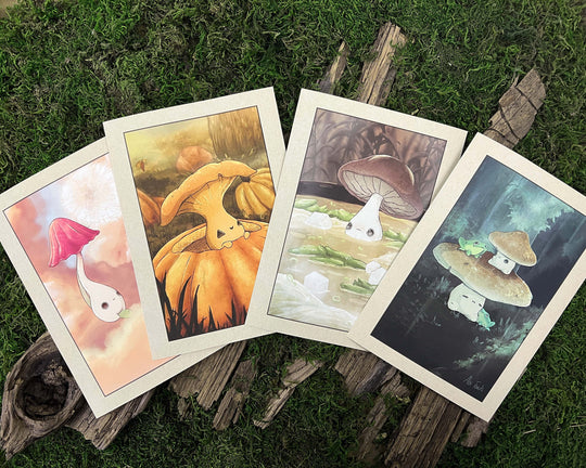 series of prints of various abi toads animations