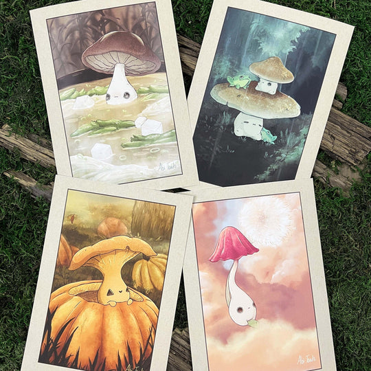 series of prints of various abi toads animations