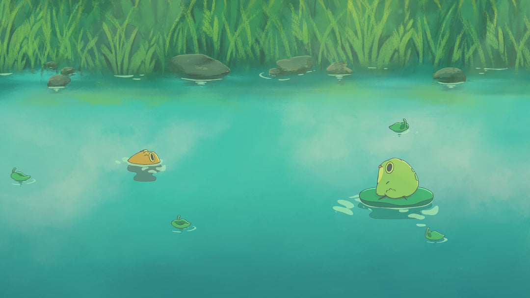 video describing top frog game showing gameplay and animations